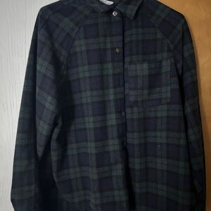 Plaid Flannel Shirt - Green and Black